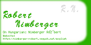 robert nimberger business card